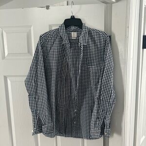 GAP Women’s Black and White Checkered Shirt